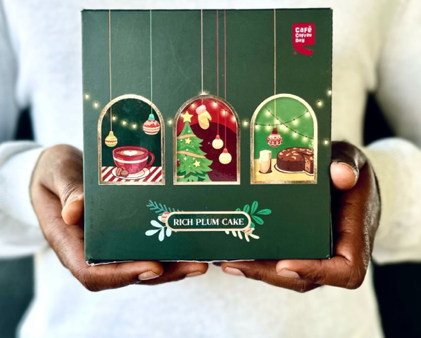 Cafe Coffee Day Plum Box Packaging